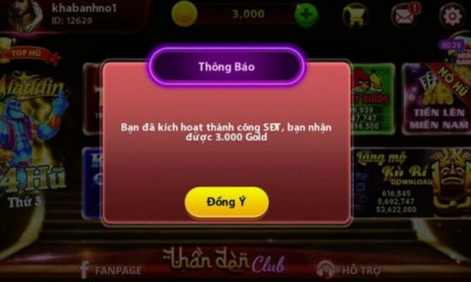 Review về game bài kích hoạt sđt tặng tiền uy tín chỉ có tại Top1gamebai